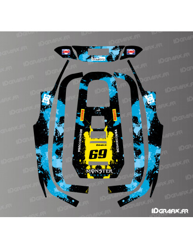 Sticker Monster Edition (Blau) - ECOVACS Goat A1600 RTK Mähroboter - Idgrafix