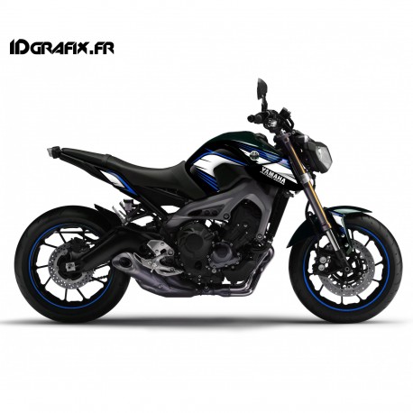 Kit dekor Racing-blau und weiß - IDgrafix - Yamaha MT-09 (bis 2016)