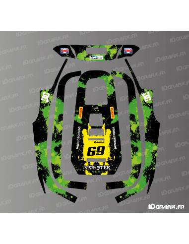 Sticker Monster Edition (Grün) - ECOVACS Goat A1600 RTK Mähroboter - Idgrafix