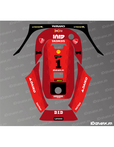 Aufkleber Ducati Moto GP Edition (Bagnaia) - ECOVACS G1-800 / G1-2000 Mähroboter - Idgrafix