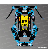 Sticker Monster Edition (Blau) - ECOVACS G1-800 / G1-2000 Mähroboter - Idgrafix
