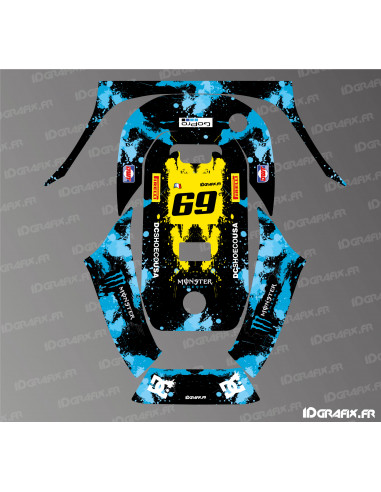 Sticker Monster Edition (Blau) - ECOVACS G1-800 / G1-2000 Mähroboter - Idgrafix