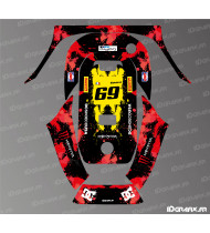 Sticker Monster Edition (Rosso) - Robot tagliaerba ECOVACS G1-800 / G1-2000 - Idgrafix