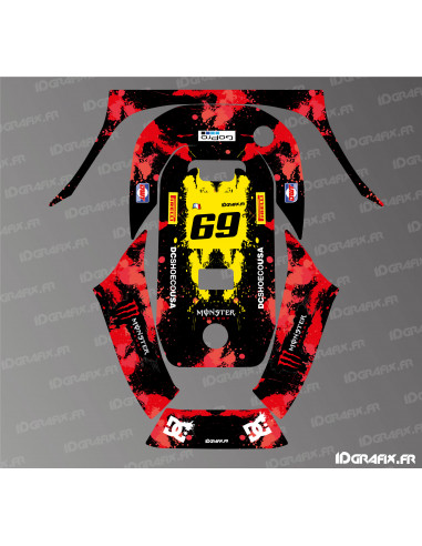 Sticker Monster Edition (Rouge) - Robot de tonte ECOVACS G1-800 / G1-2000 -  Idgrafix