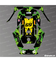 Sticker Monster Edition (Green) - ECOVACS G1-800 / G1-2000 robotic mower - Idgrafix