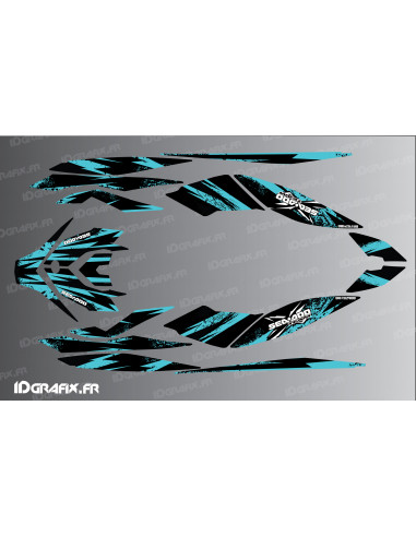 Attack Medium (Turquoise) Decoration Kit for Seadoo GTI - Idgrafix