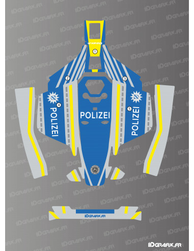 Sticker Polizei Edition (Allemagne) - Robot de tonte Mammotion LUBA 1 -  Idgrafix