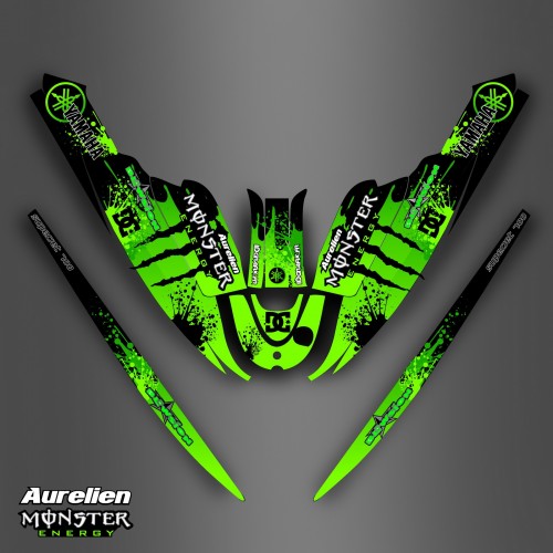 Kit dekor Monster Grün für Yamaha Super Jet