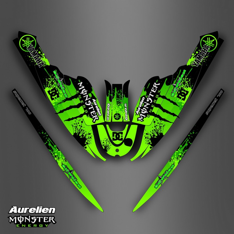 Kit dekor Monster Grün für Yamaha Super Jet -idgrafix