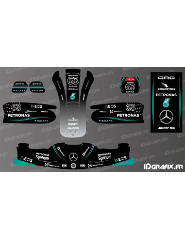 Kit déco F1-series Mercedes pour Karting - KG 509 -  Idgrafix