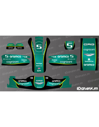 Aston Martin F1-series decoration kit for karting - KG 509 - Idgrafix