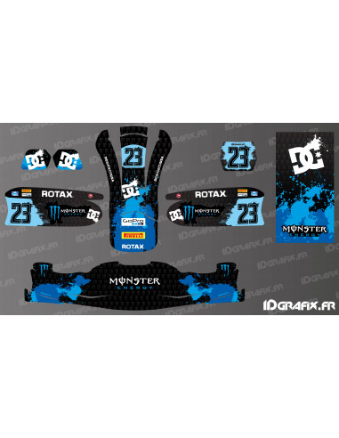 Monster Edition Decoration Kit (Blue) for Karting - KG 509 - Idgrafix