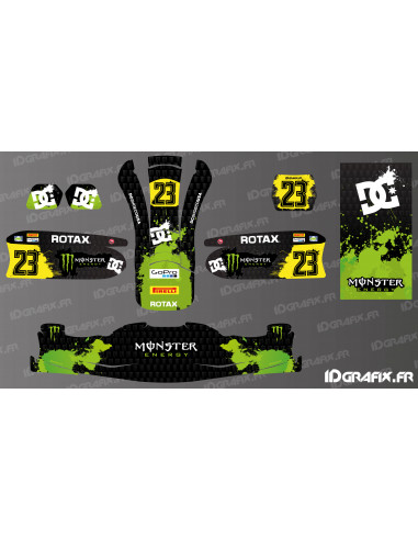 Monster Edition Decoration Kit (Green) for Karting - KG 509 - Idgrafix
