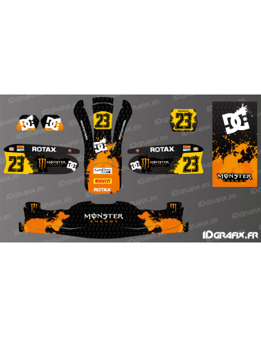 Monster Edition Decoration Kit (Orange) for Karting - KG 509 - Idgrafix