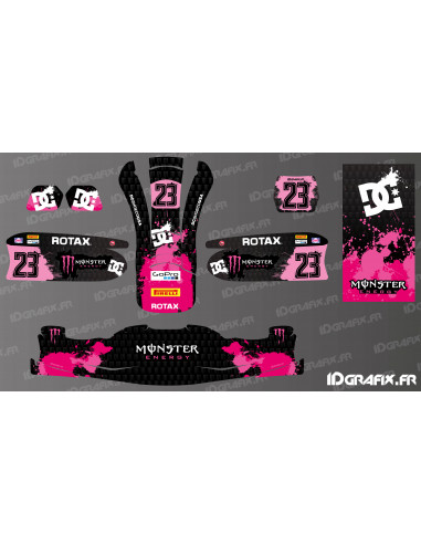 Monster Edition Decoration Kit (Pink) for Karting - KG 509 - Idgrafix