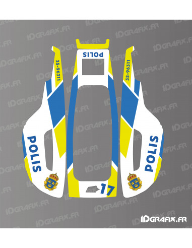 Polis Sticker (Sweden) - Mammotion YUKA Mini Lawnmower Robot - Idgrafix