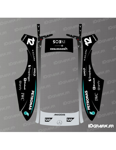 Pegatina Mercedes F1 Edition (Antonelli) - Robot cortacésped ECOVACS Goat O500 / O800 - Idgrafix