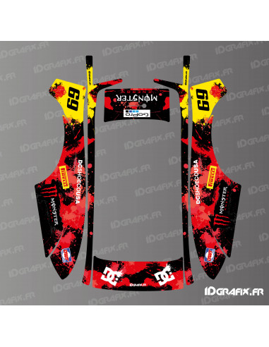 Sticker Monster Edition (Red) - ECOVACS Goat O500 / O800 robotic mower - Idgrafix