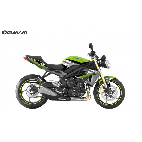 Kit déco Perso pour Triumph Speed triple (vert)