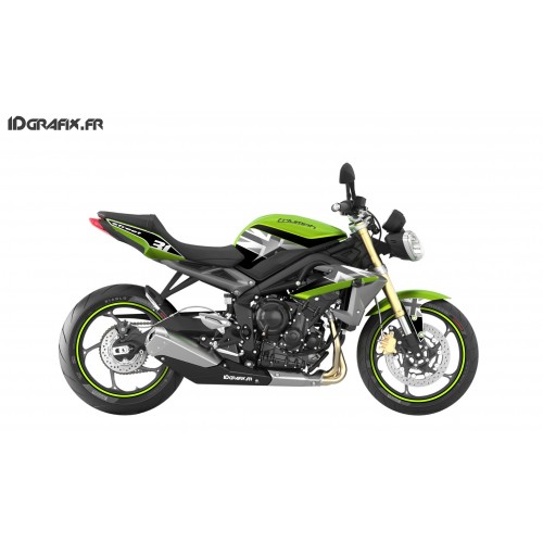 Kit deco Perso for Triumph Speed triple (green) - IDgrafix