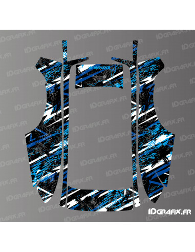 Sticker Topo Edition (Bleu) - Robot de tonte ECOVACS Goat O500 / O800 -  Idgrafix