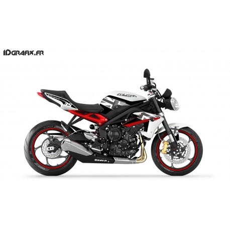 Kit déco Perso pour Triumph Speed triple (Rouge)