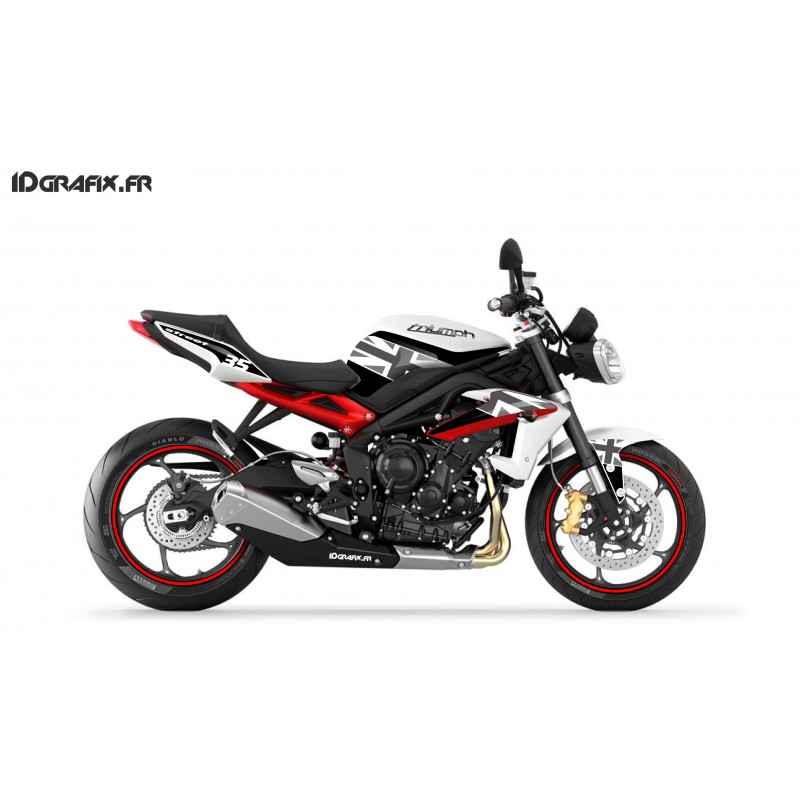Kit-deco-Persönlich für Triumph Speed triple (Rot)-idgrafix