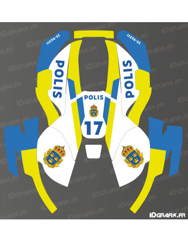 Sticker Polis Edition (Suède) - Robot de tonte Husqvarna AUTOMOWER -  Idgrafix