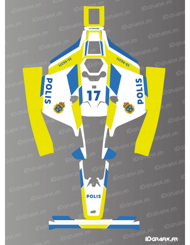 Polis Edition Sticker (Sweden) - Mammotion LUBA 2 Robot Lawnmower - Idgrafix