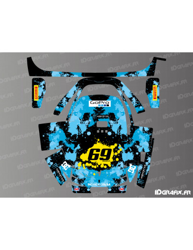 Monster Edition Aufkleber (Blau) - Segway Navimow X3 Rasenmäherroboter - Idgrafix