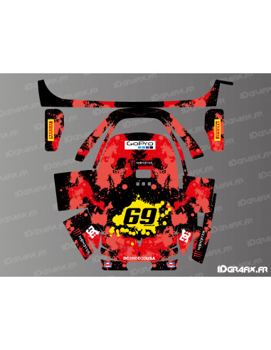 Sticker Monster Edition (Rot) - Segway Navimow X3 Mähroboter - Idgrafix
