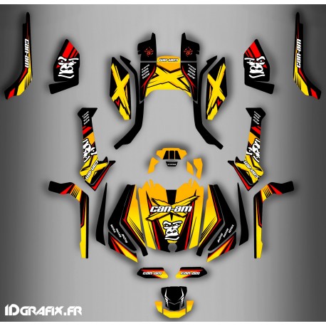 Kit décoration Gorilla Series Full (Jaune) - IDgrafix - Can Am Outlander (G2)