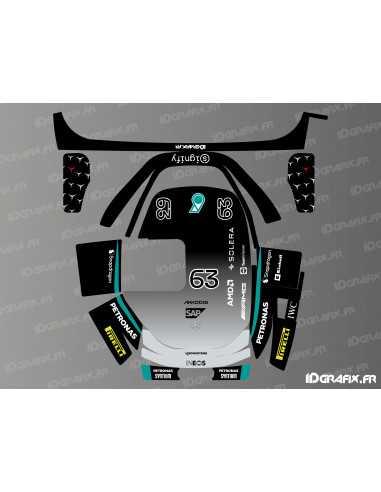 Aufkleber Mercedes F1 Edition (Russell) - Segway Navimow X3 Mähroboter - Idgrafix