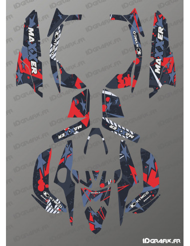 Kit Déco Splash Edition (Bleu/Rouge) - Kymco 300 Maxxer (après 2020) -  Idgrafix