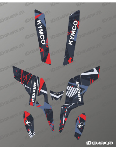 Kit Déco Splash Edition (Bleu/Rouge)- Kymco 300 Maxxer -  Idgrafix