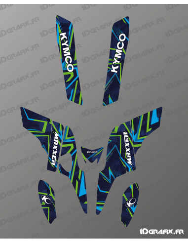 Kit Déco Color Edition (Bleu/Vert)- Kymco 300 Maxxer -  Idgrafix