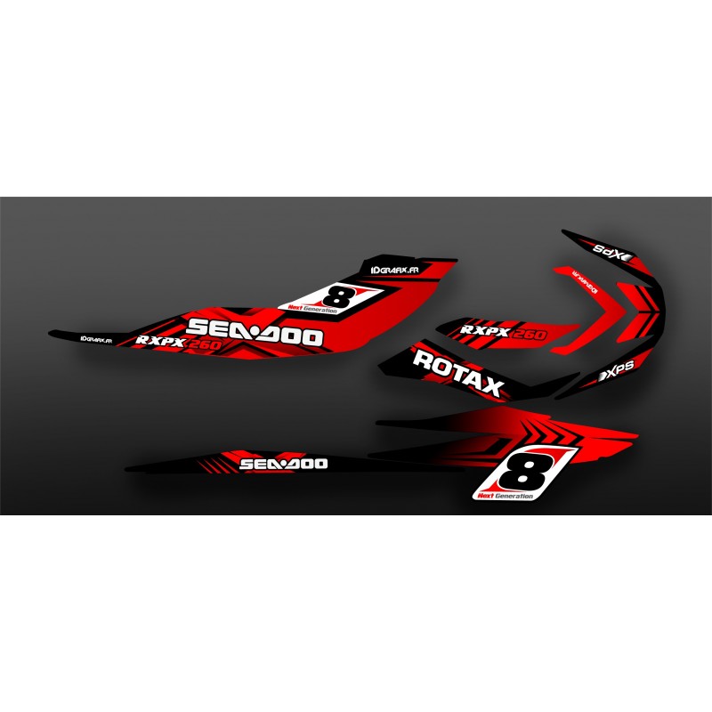 Kit dekor 100% Persönlich Red für Seadoo RXP-X 260 / 300 -idgrafix