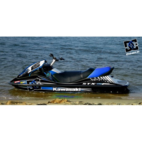 Kit décoration 100% Perso pour Kawasaki STX 15F Bleu