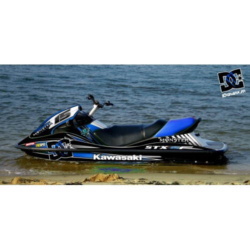 Kit decoration 100% Custom for Kawasaki STX 15F Blue - IDgrafix