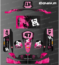 Kit de decoración Monster Edition (rosa) para Tony Kart M4 Karting - Idgrafix