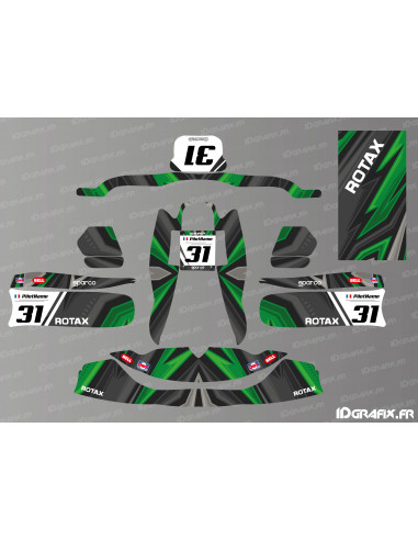Color Edition deco kit (Green) for Karting TonyKart - OTK M7 - M10 - Idgrafix