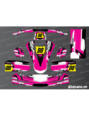 Techno Edition Decoration Kit (Pink) for TonyKart Karting - OTK M11 - Idgrafix