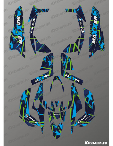Kit grafico Color Edition (blu/verde) - Kymco 300 Maxxer (dopo il 2020)
