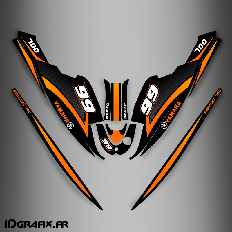 Kit dekor Orange Ltd für Yamaha Superjet 700 -idgrafix