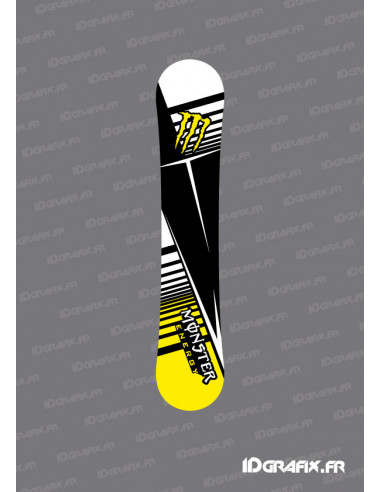 Stickers Monster Edition (Jaune) pour Snowboard -  Idgrafix