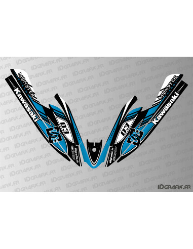 Kit dekor 100% Eigene DC Blue für Kawasaki SXR 800