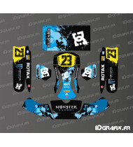 Sodi Racing Grafikset „Monster Edition“ (Schwarz/Blau) für KG BURU EVO Kart – Idgrafix