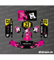 Monster Edition Sodi Racing graphics kit (Black/Pink) for KG BURU EVO kart - Idgrafix
