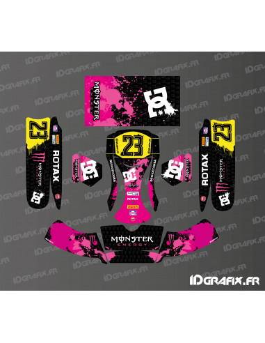 Kit gràfics Monster Edition Sodi Racing (Negre/Rosa) per a kart KG BURU EVO - Idgrafix
