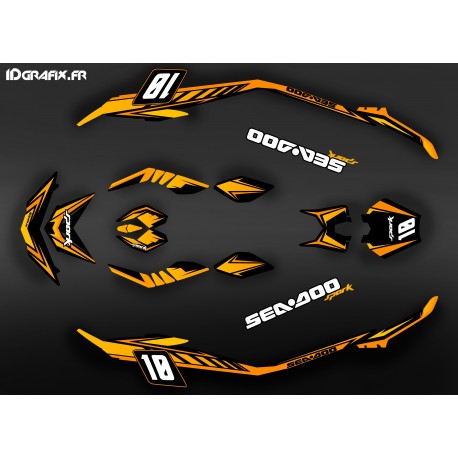 Kit décoration Med Spark Orange pour Seadoo Spark